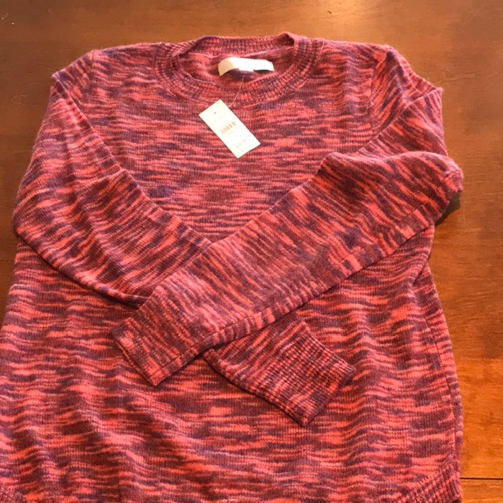 Loft Speckled Pink Sweater NWT Size S
